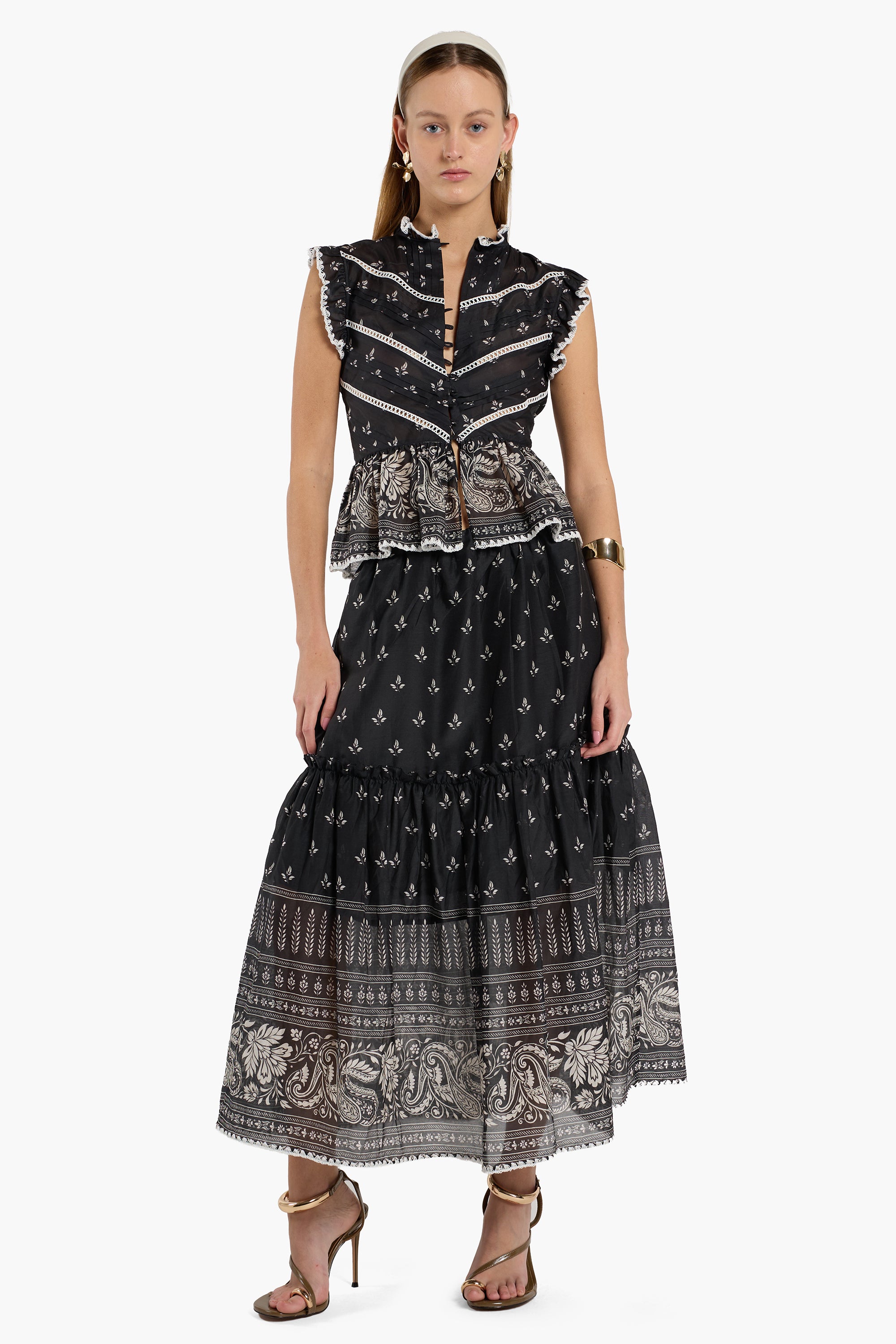 Barbara Skirt - Wildflower Black