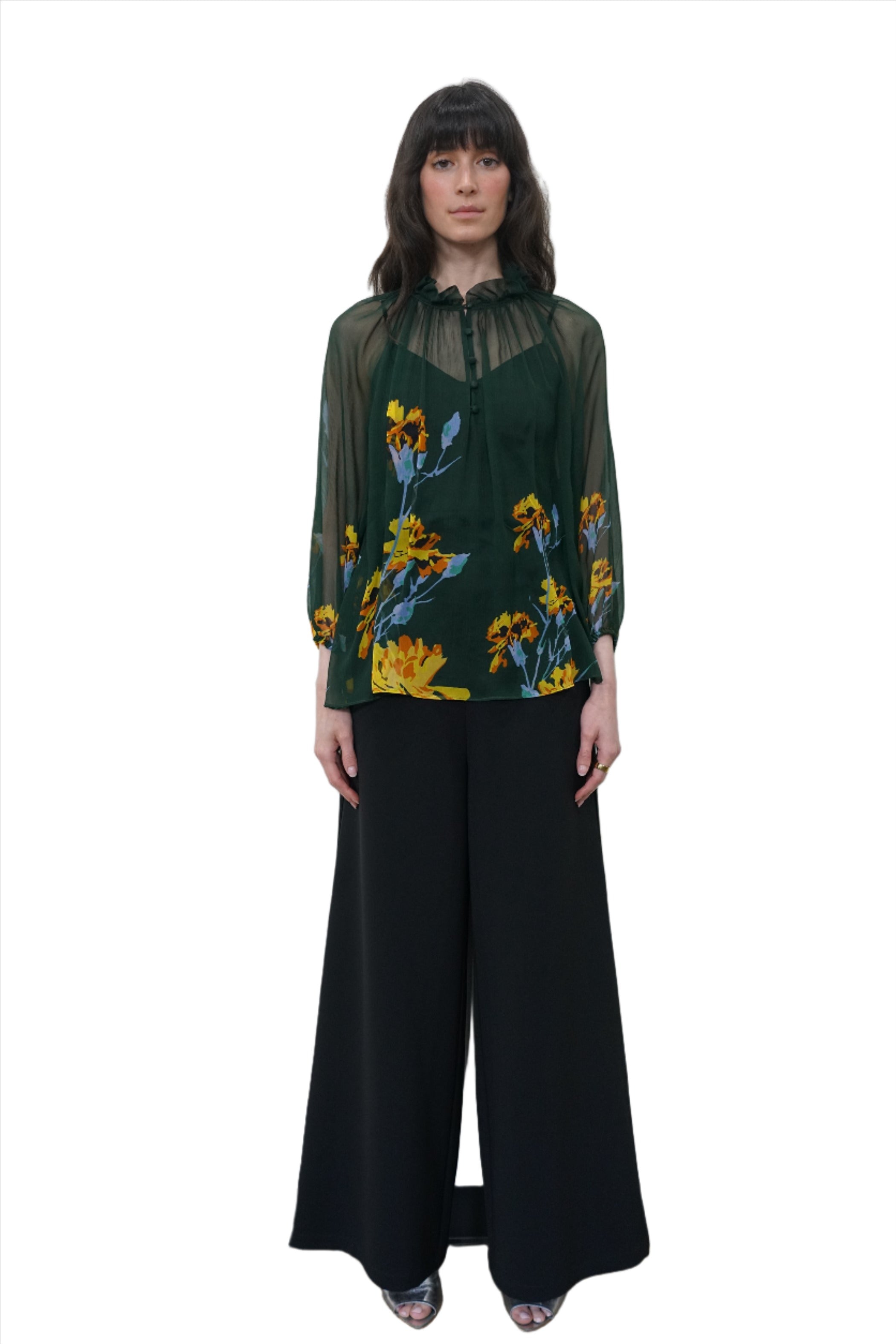 Karla Blouse - Green Orchid