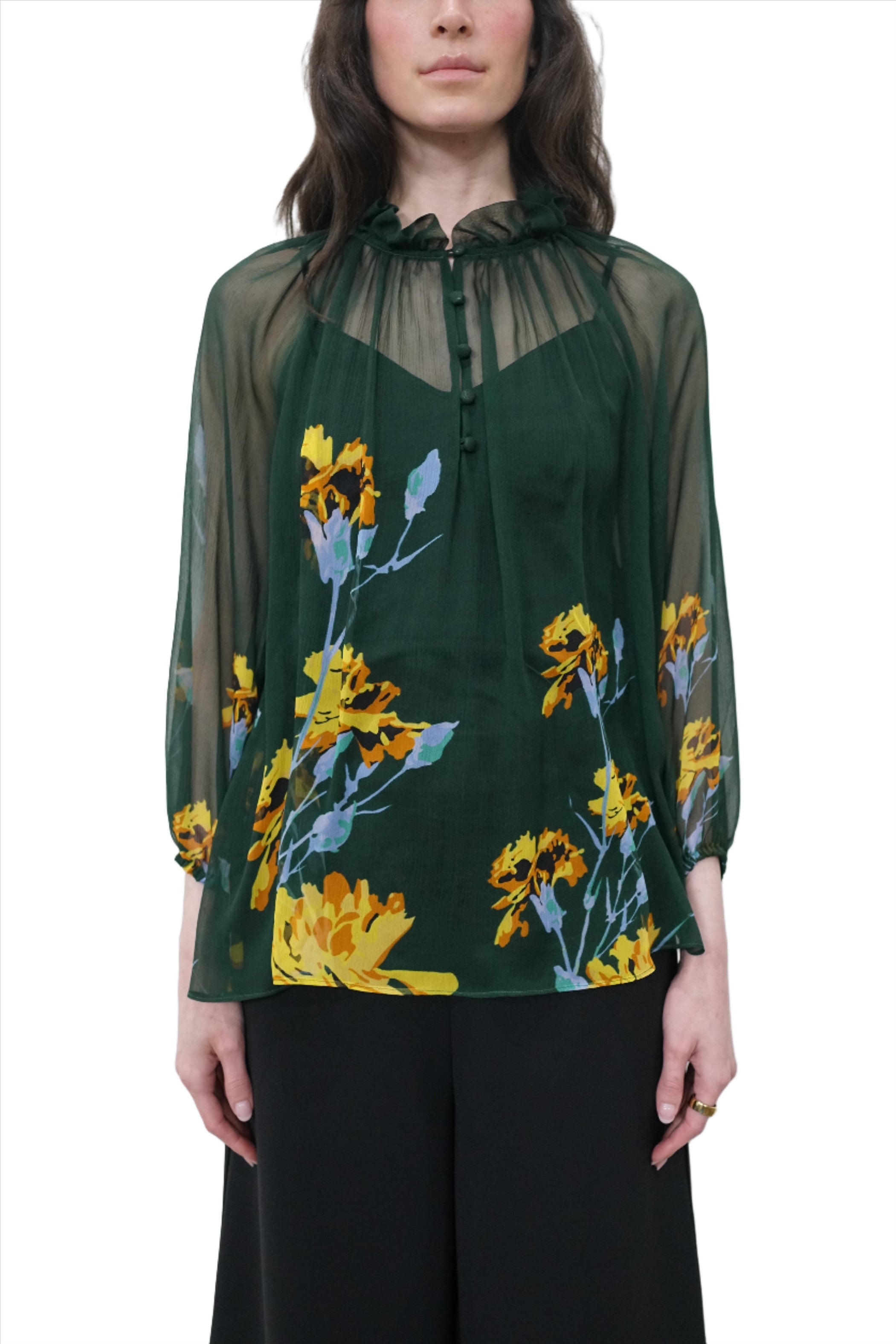 Karla Blouse - Green Orchid