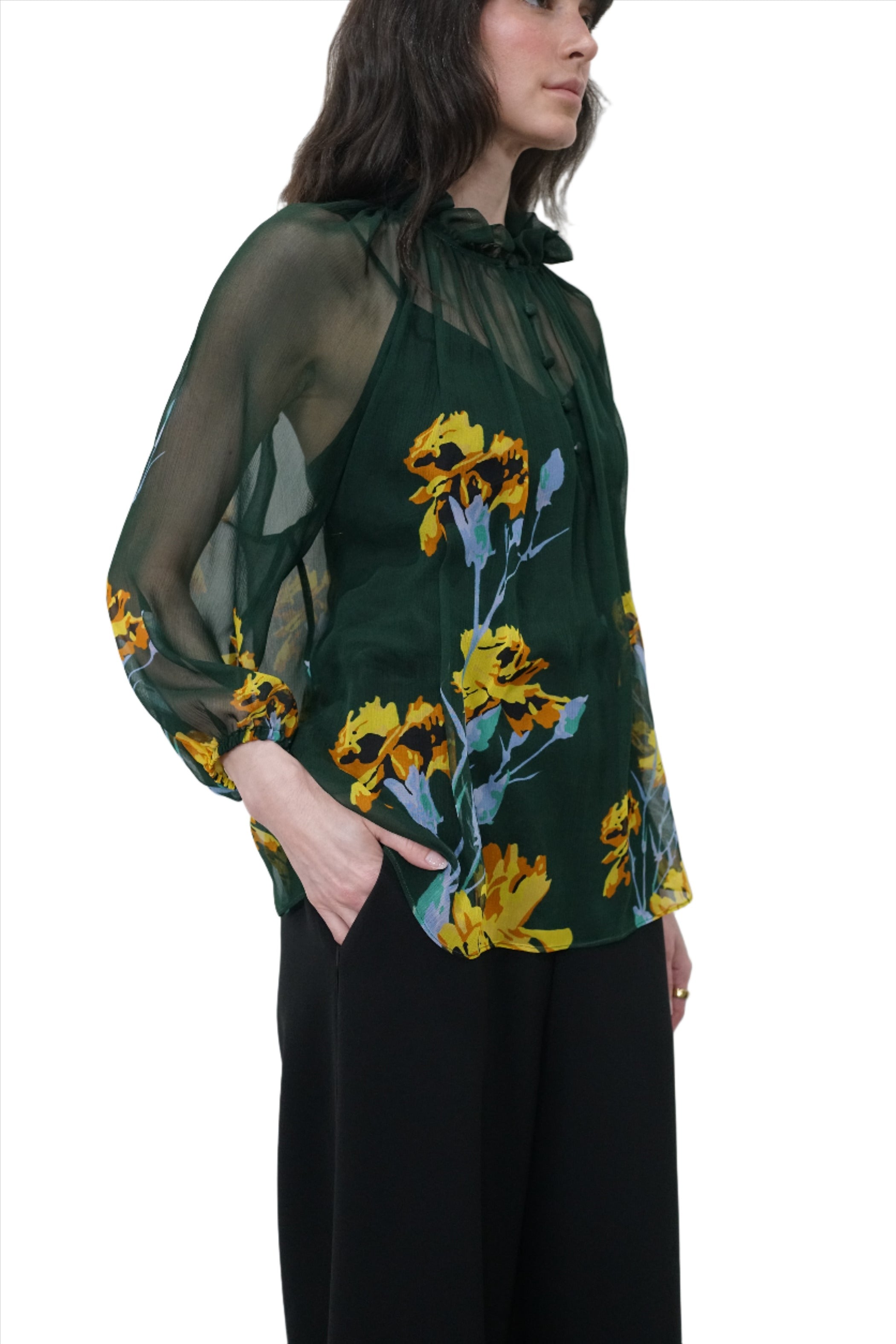 Karla Blouse - Green Orchid