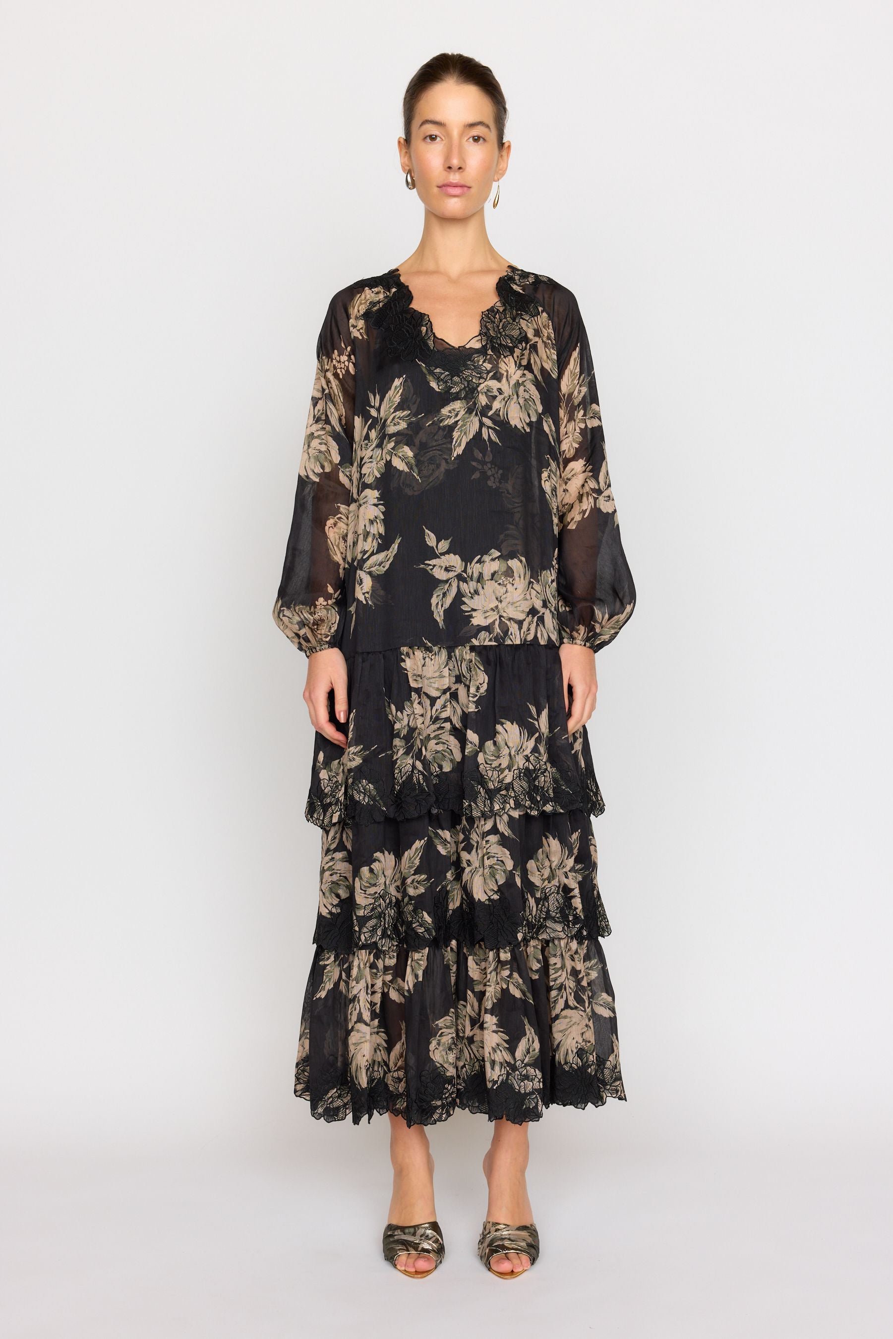 Anastasia Dress - Black Rose