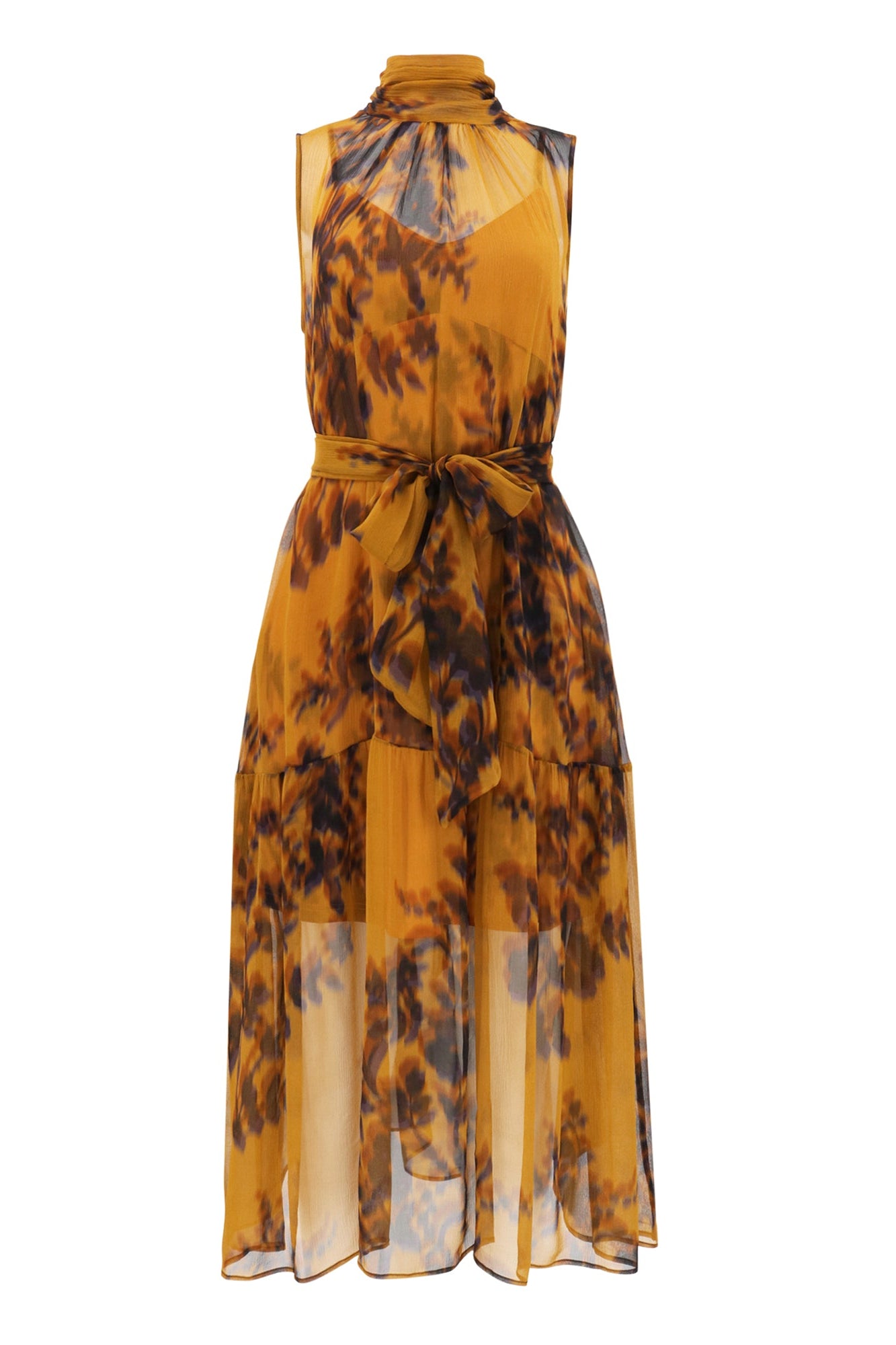 Luna Dress - Gold Shadow Flower