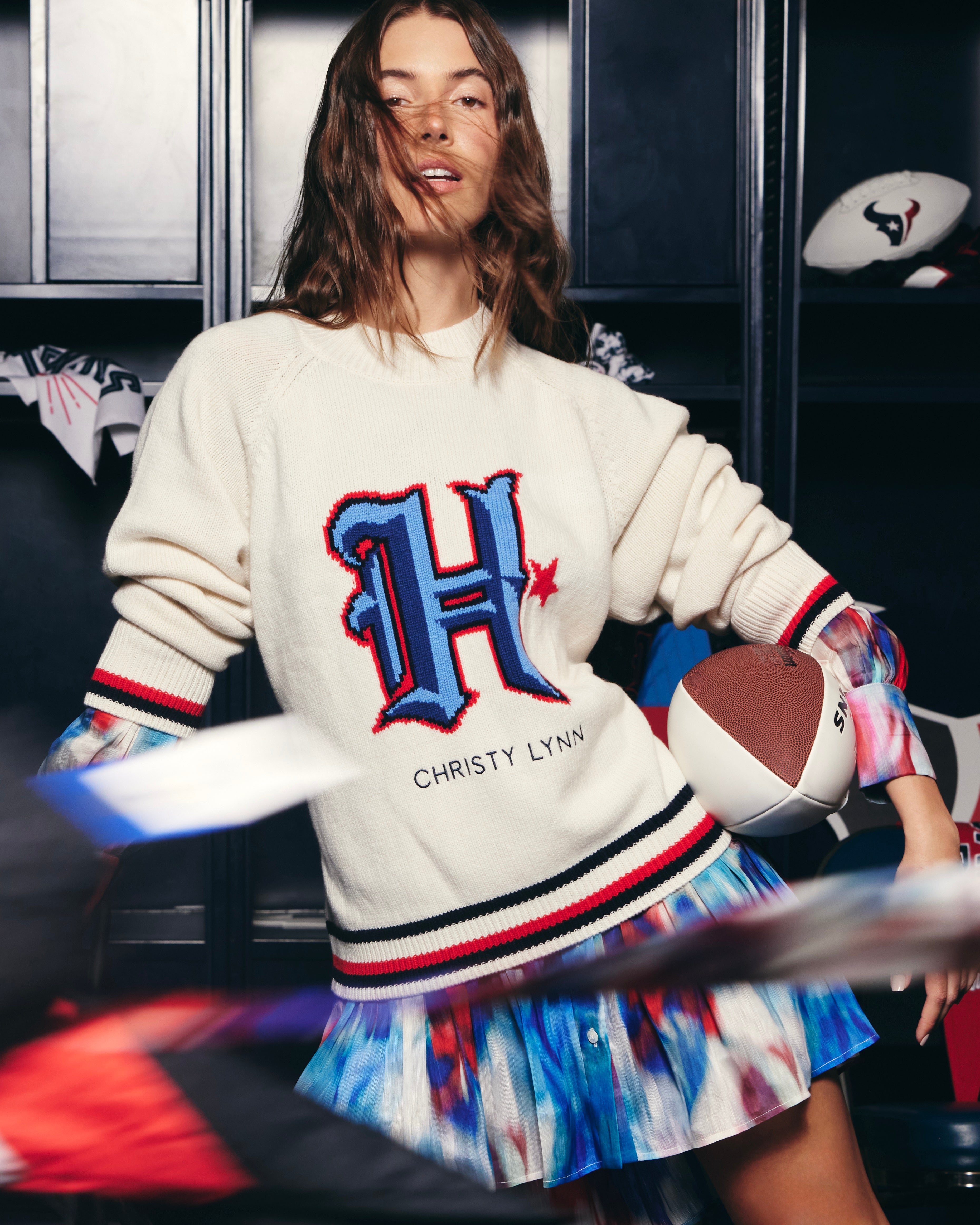 Texans H Logo Sweater - Color Rush H / Ivory