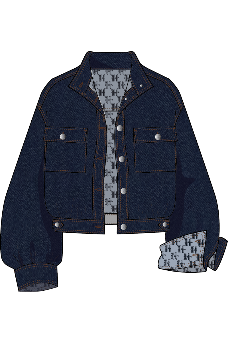 Texans Monroe Jacket - H Logo Monogram Indigo