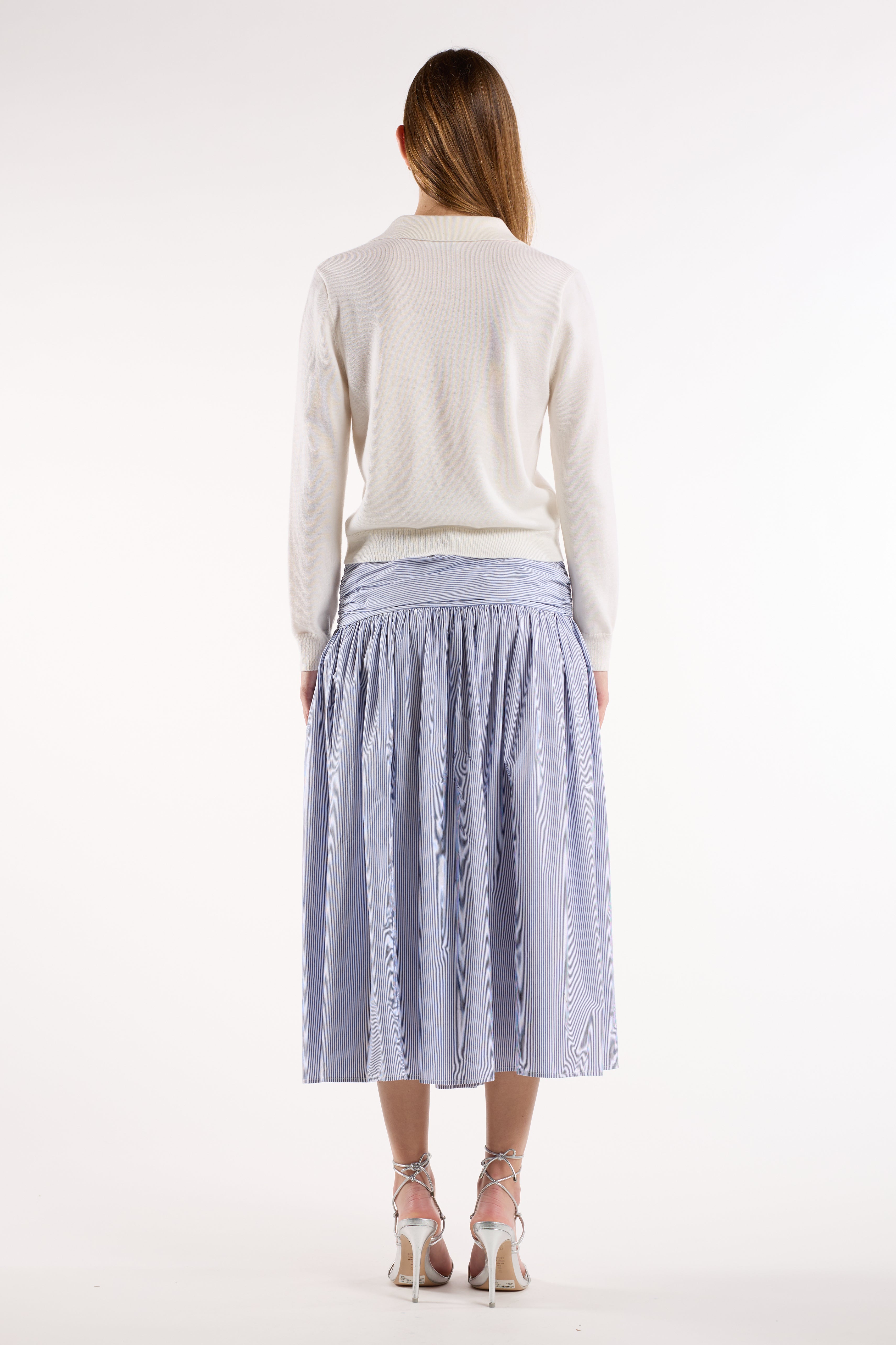 Maeve Skirt - Blue Stripe