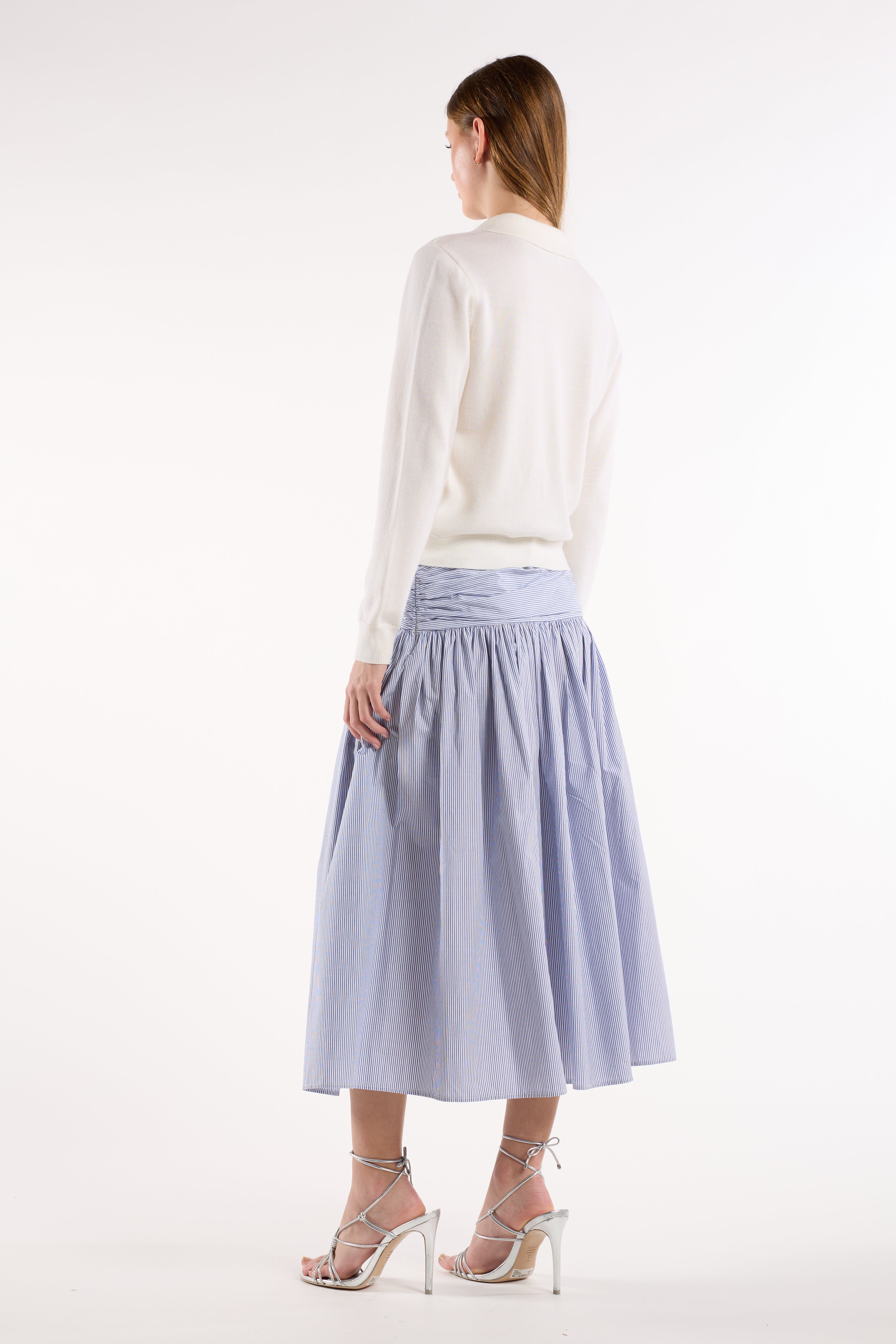 Maeve Skirt - Blue Stripe