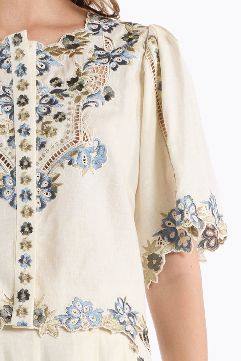 Brynn Top - Ivory Ginkgo