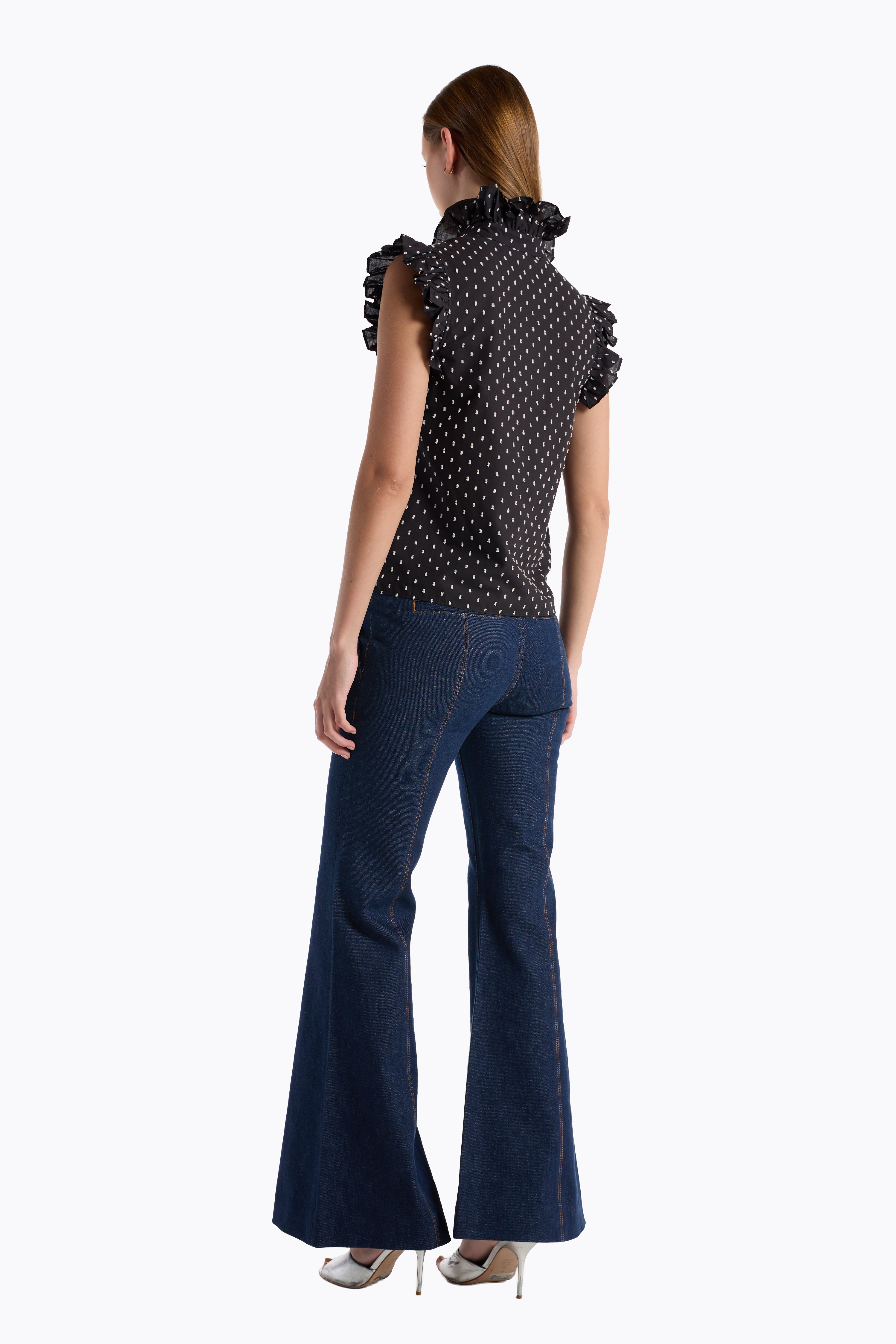 Marfa Top - Black White Dot