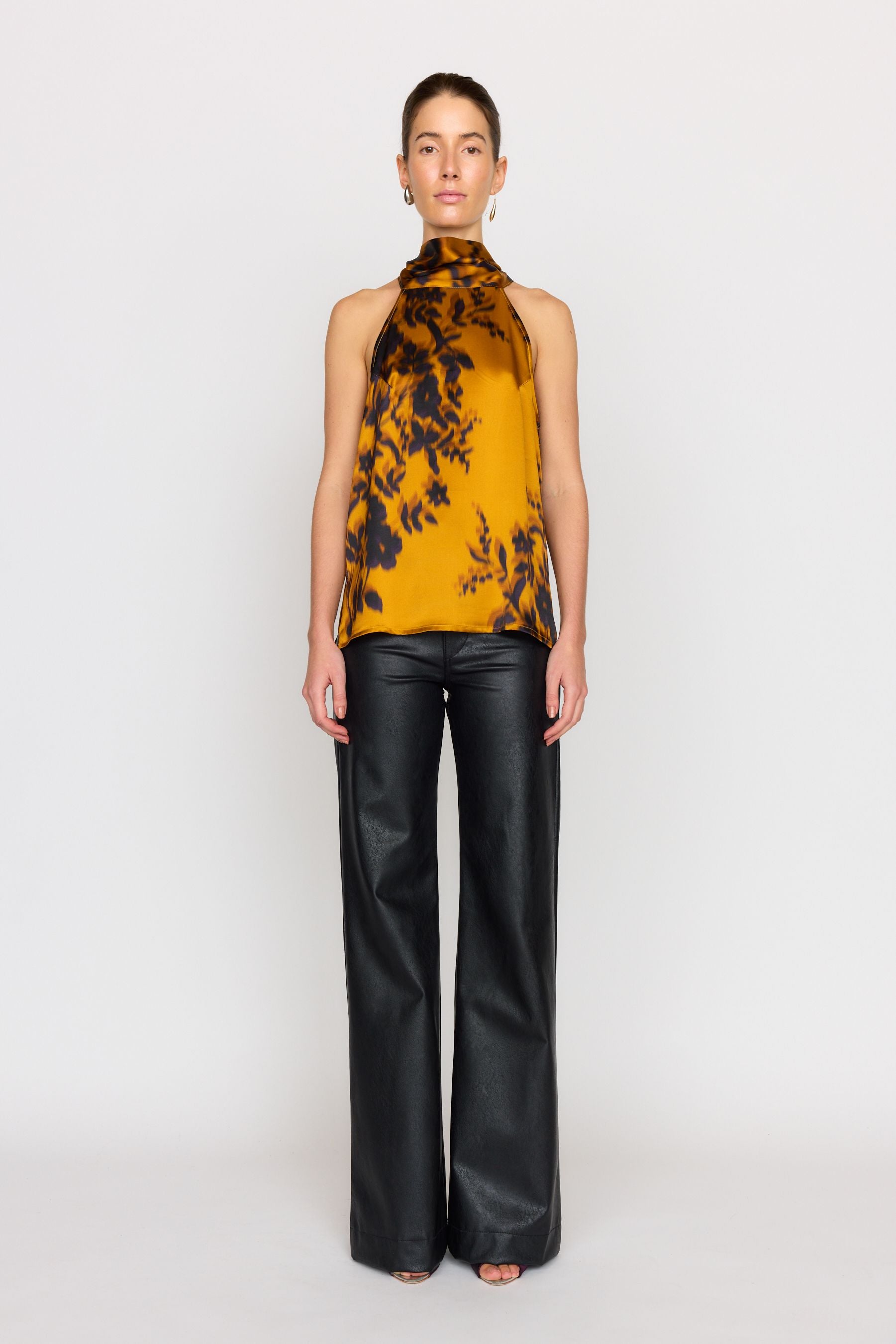 Kelly Blouse - Gold Shadow Flower