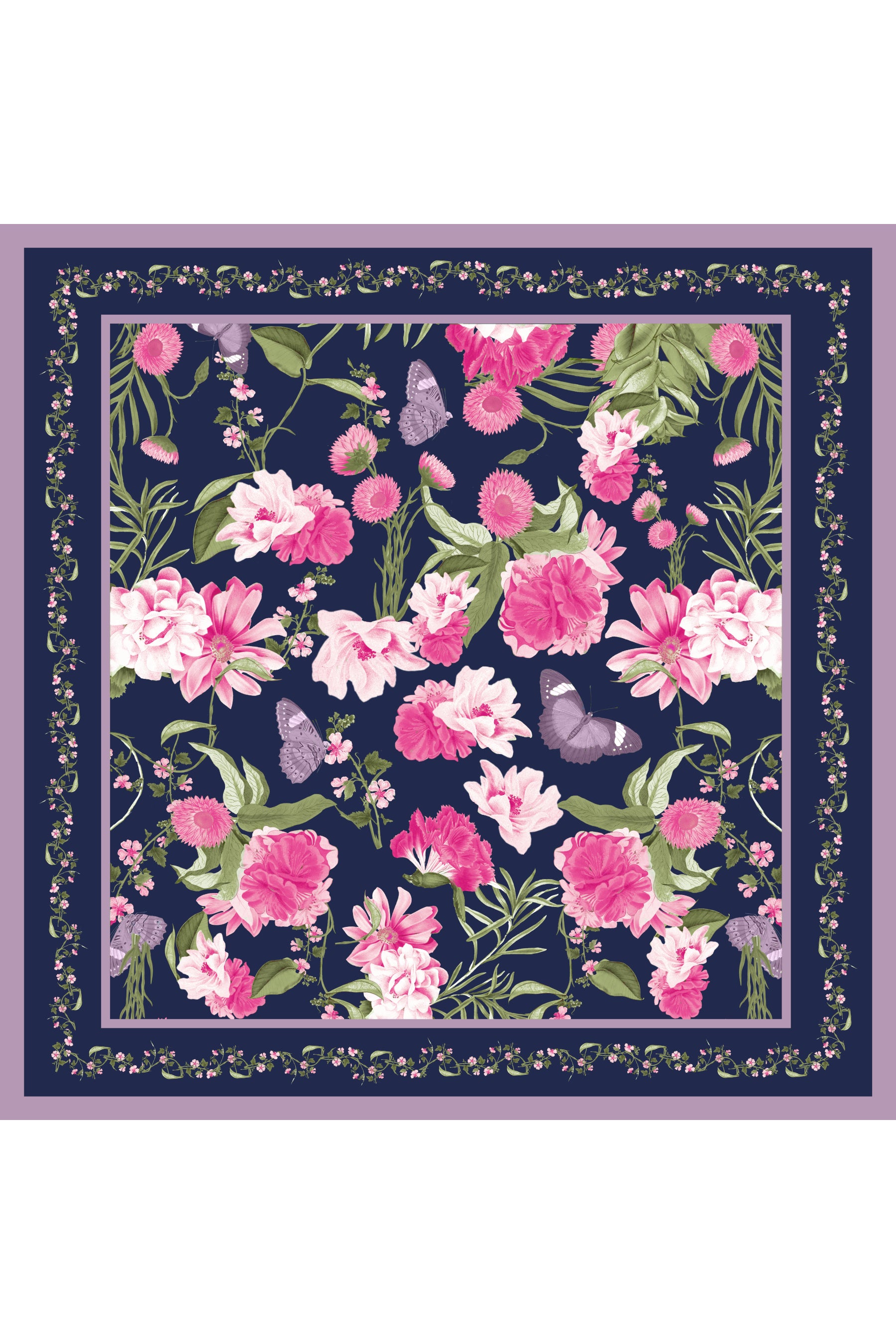 Sofia Scarf - Meadow Navy