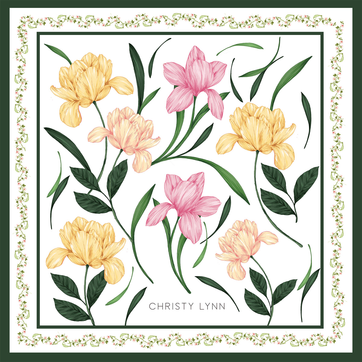 Gia Scarf - Jardin Ivory