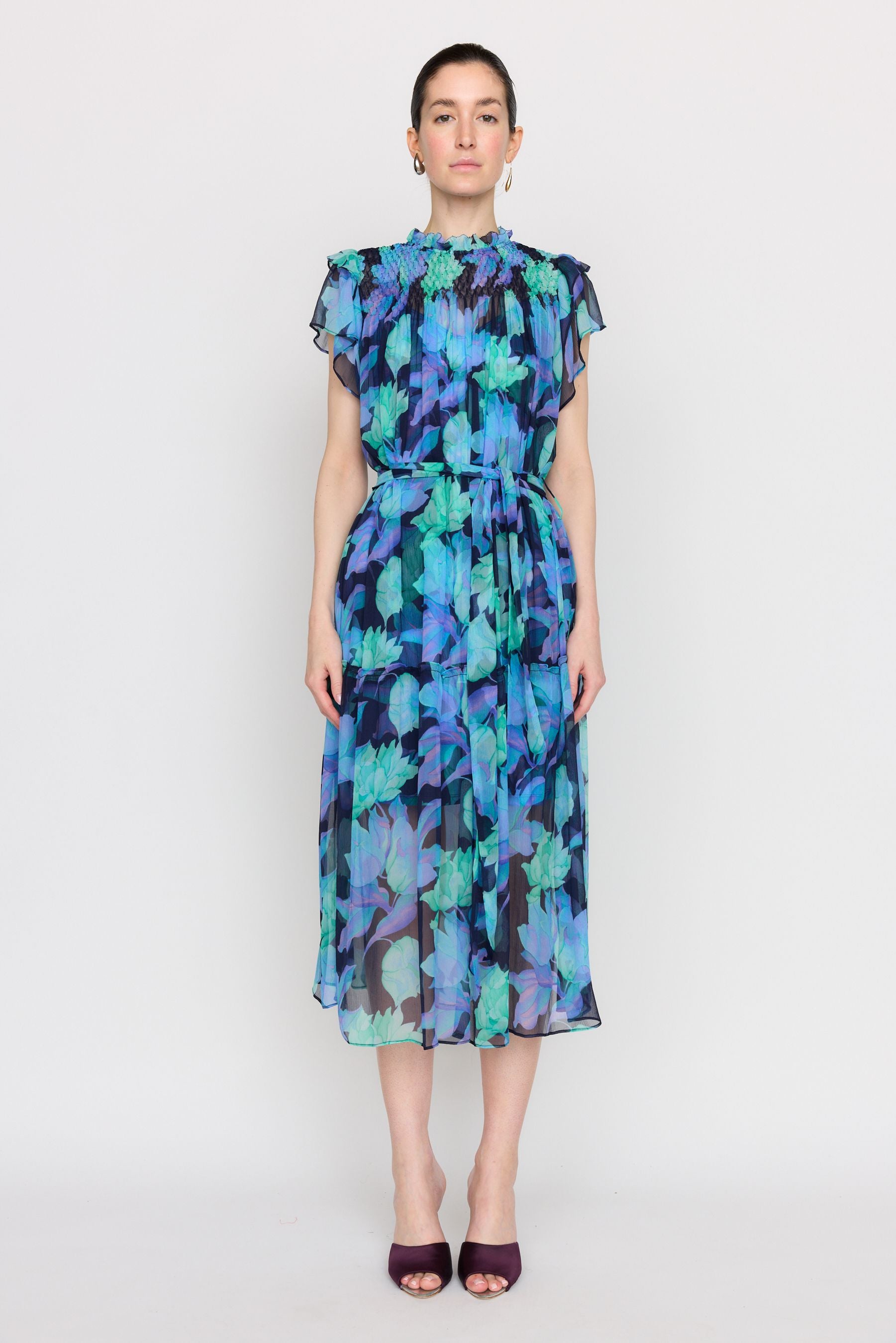 Vera Dress - Midnight Waterlily