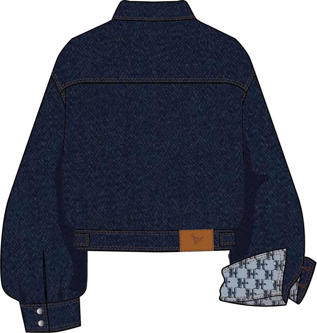 Texans Monroe Jacket - H Logo Monogram Indigo
