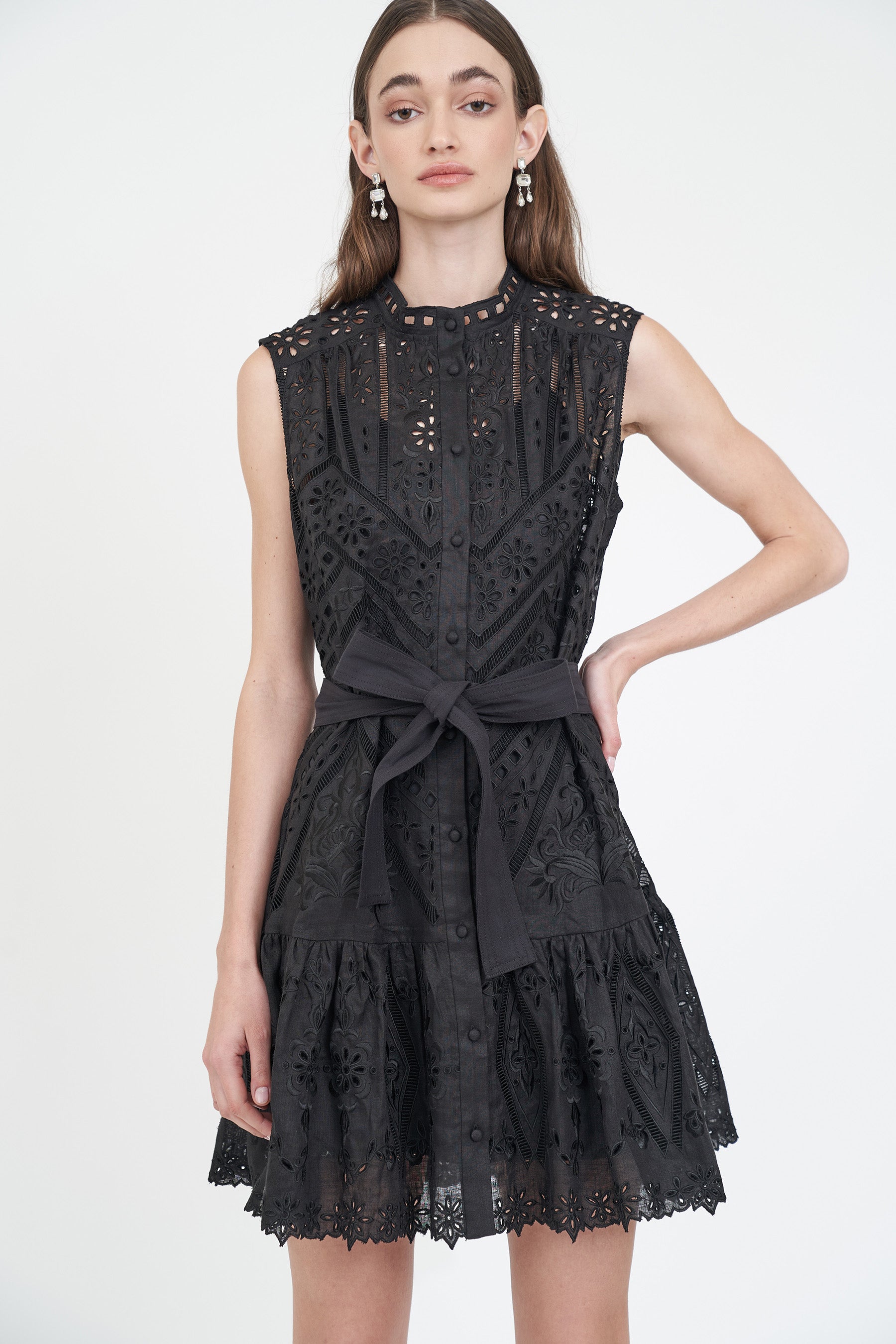 Emerson Dress - Black Embroidery