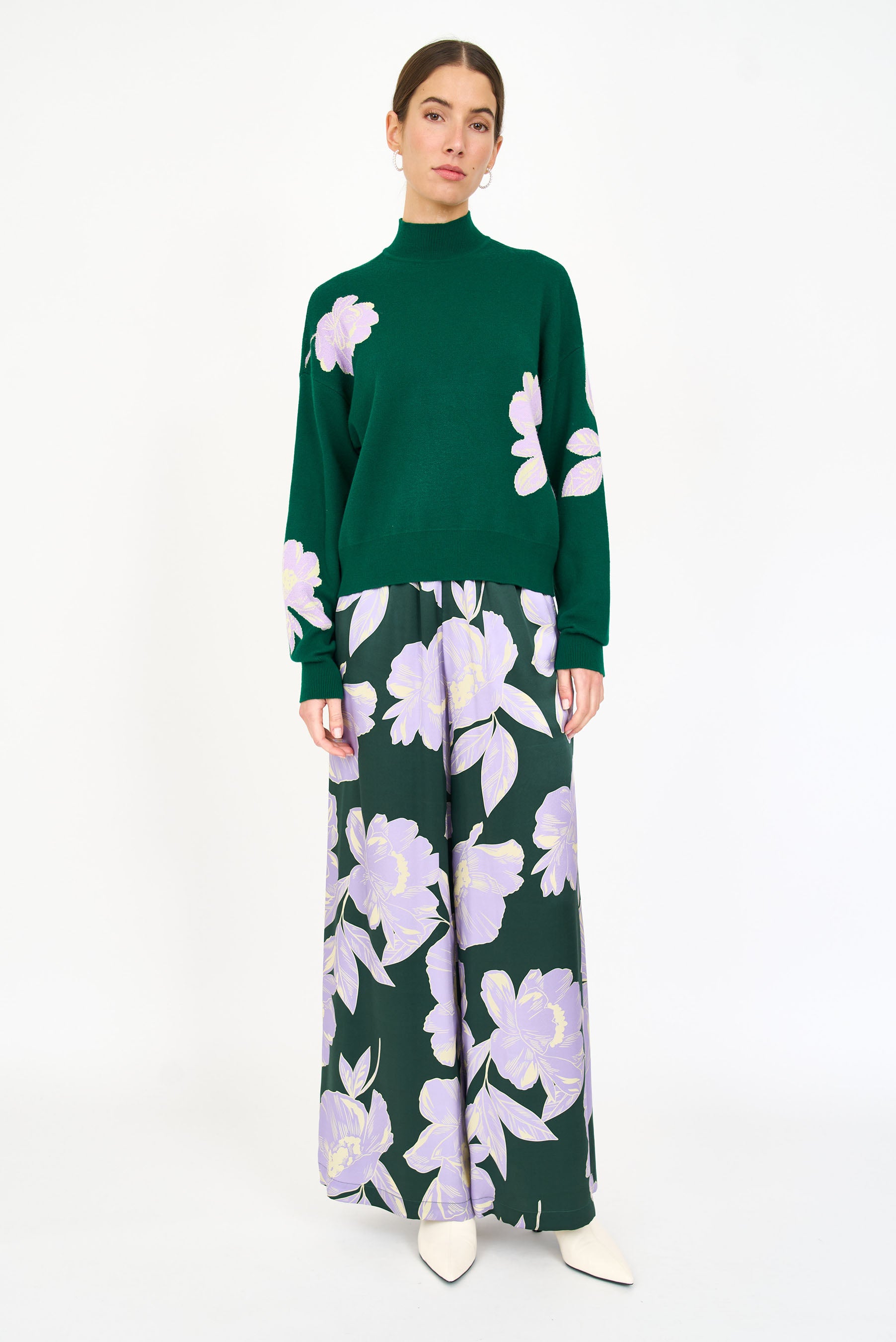 Brookie Sweater - Green Blossom