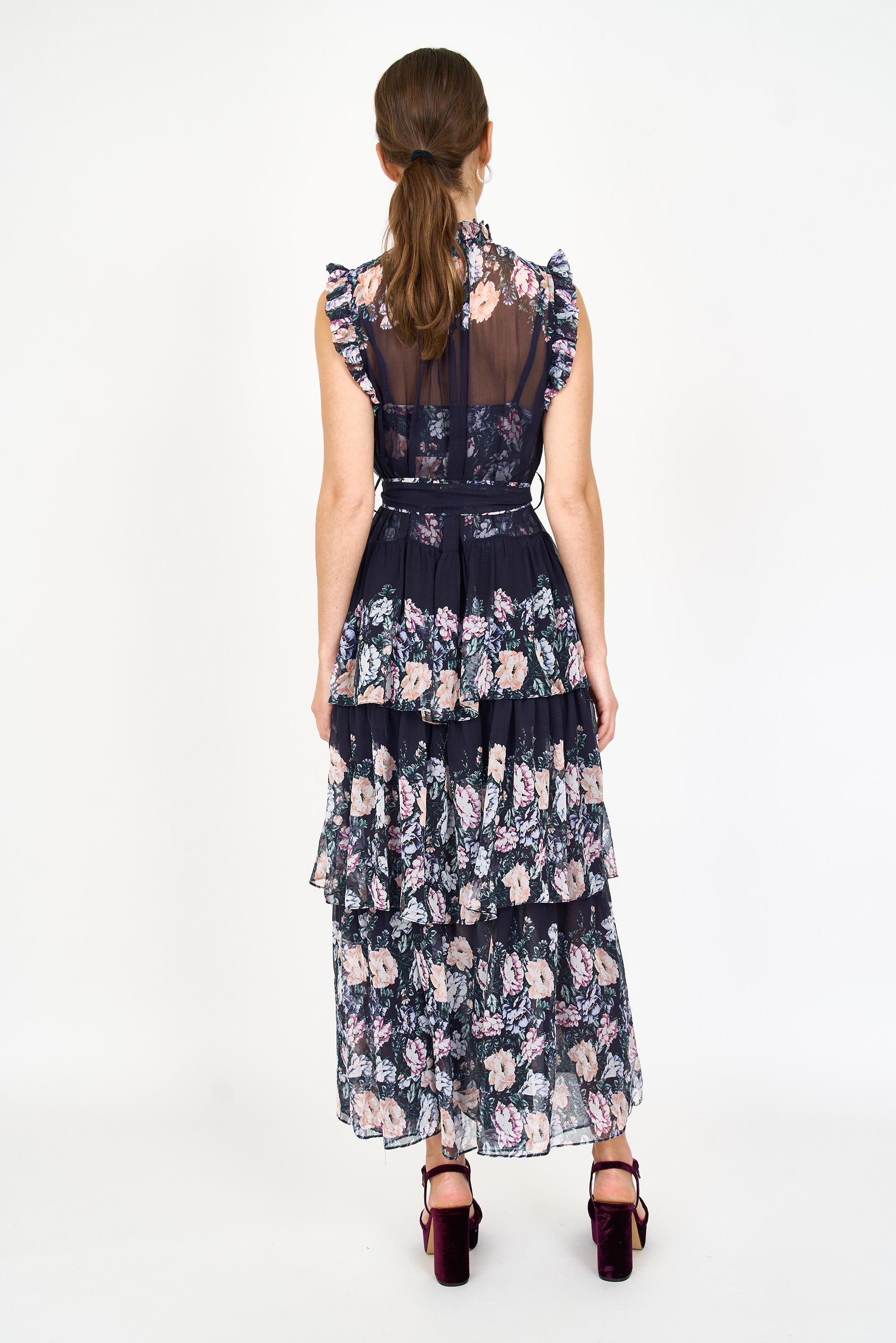 Christian Dress - Navy Rose Bed