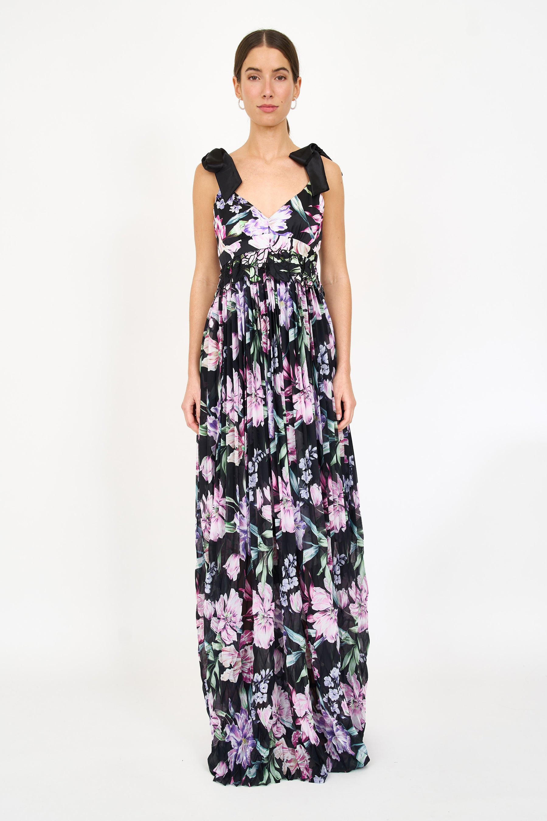 Genevieve Dress - Ebony Garden