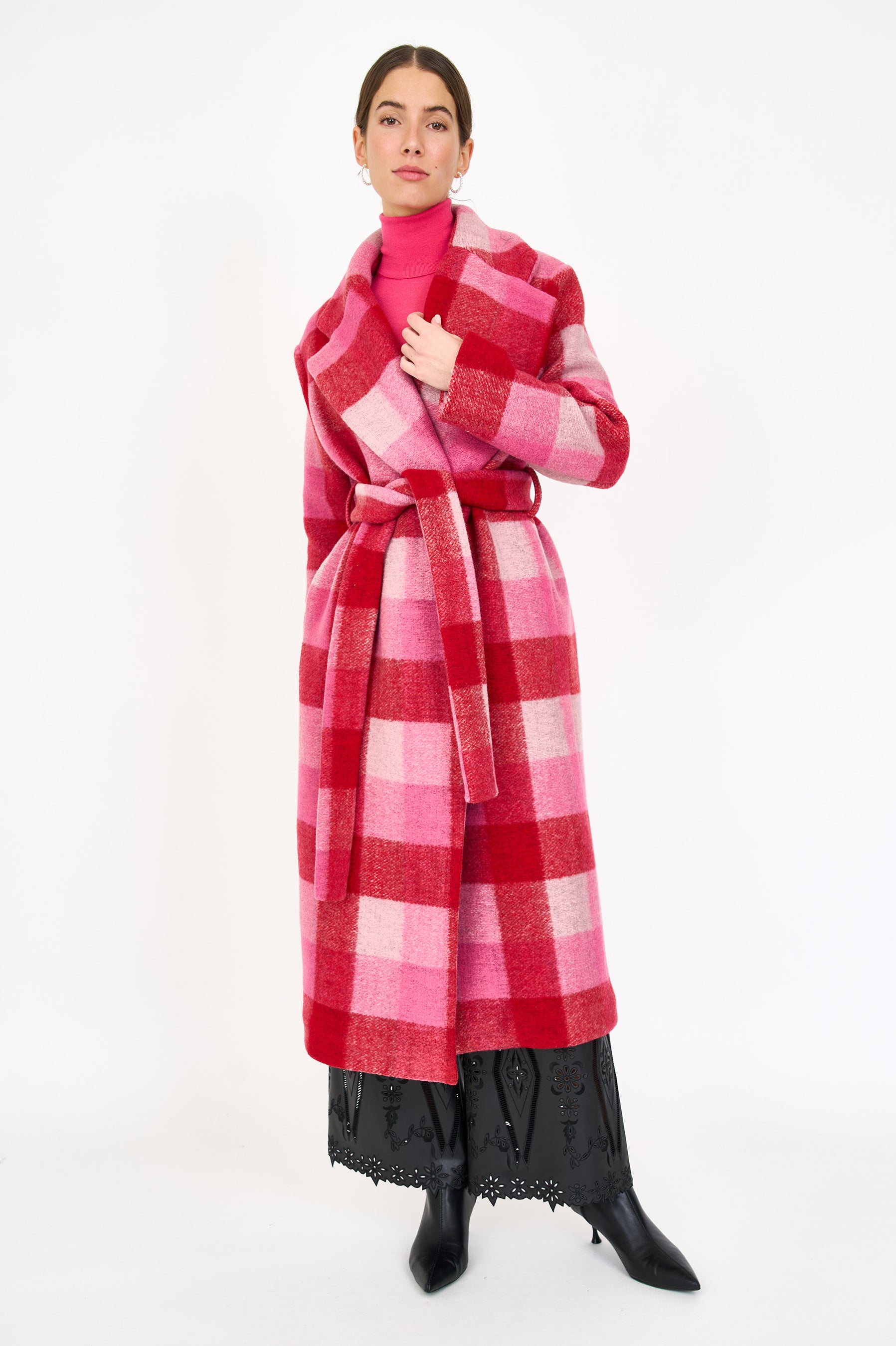 Josephine Coat - Pink Check