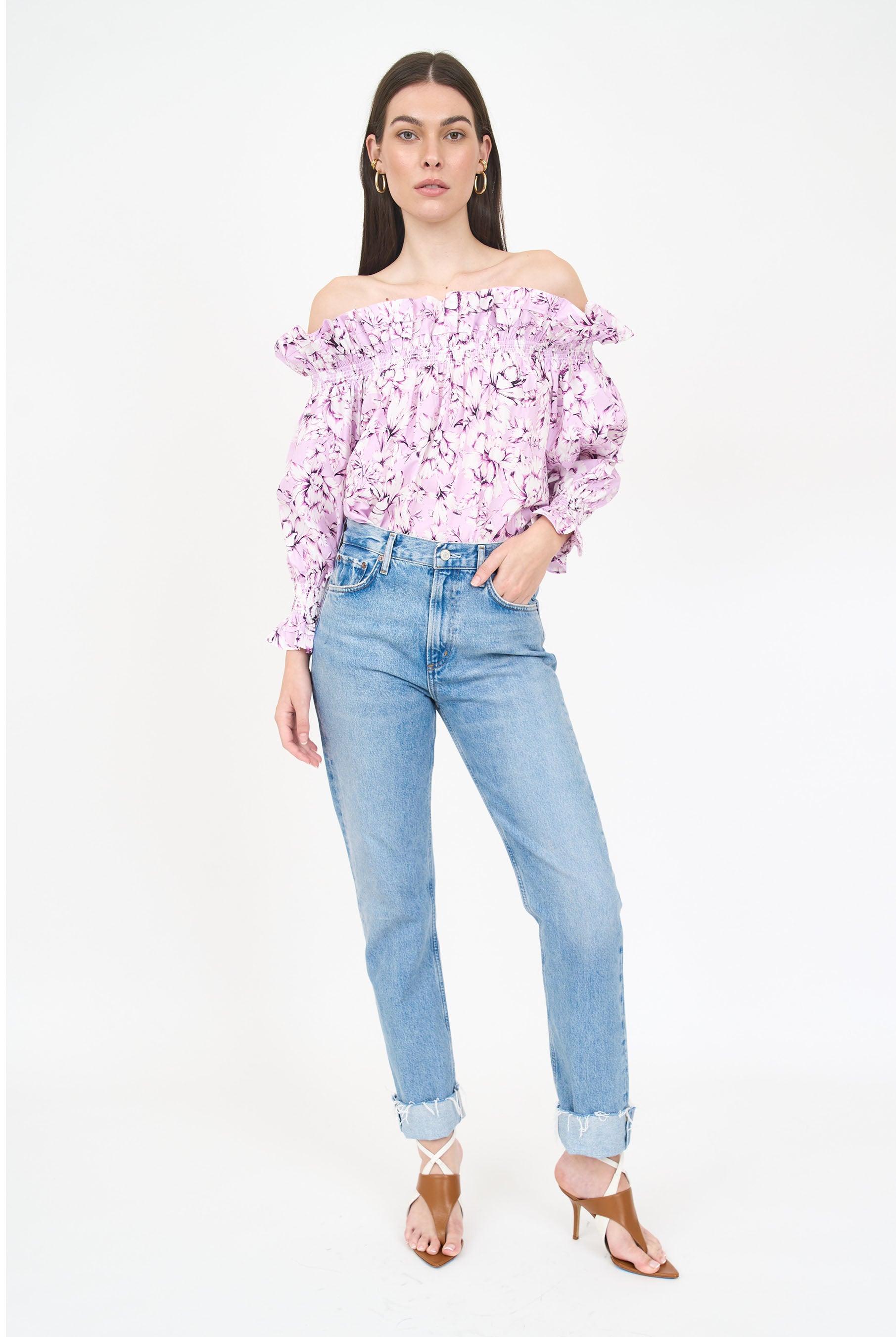 Regina Top - Pink Vintage Floral